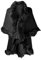 ZLYC Damen Winter Kunstpelz Poncho Strick Schal Stola Warm Cape Cardigan (Schwarz),Einheitsgröße
