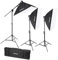 Bresser Fotostudio BR-2246 Tageslicht-Set 3375W mit Lampenhalter, Softboxen und Lampenstativen