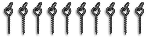 Bank Tackle Bait Screws 12mm - 3 Styles Available - Black Metal Carp Fishing Terminal Rig Tackle Pop Ups - Choose Quantity x 10, 20, 50 or 100 Pieces