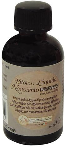 Cera Novecento 9238 Ritocco Mobili Liquido con Pennellino, Ciliegio, 30 ml