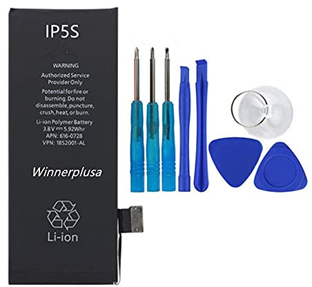 Winnerplusa Battery for iPhone 5s with Battery adhensive