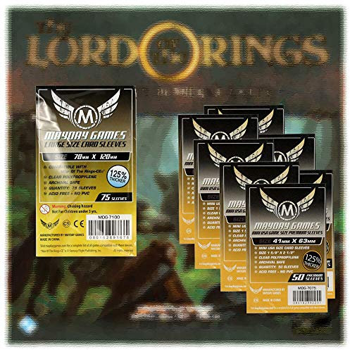 Unbekannt MayDay Premium Card Game Sleeves - Kartenschutzhüllen 7075 + 7100 Vorteilspack für Herr der Ringe - Reise durch Mittelerde
