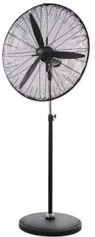 Orbegozo PWS 0165 - Ventilador de pie industrial, 65 cm diámetro de aspas, cabezal multiorientable, oscilante, 3 velocidades de ventilación, 140 W, color negro