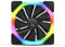 Nox Hummer S-FAN -NXHUMMERSFAN- Ventilador PC 120 mm, doble anillo LED ARGB Rainbow, pads de goma antivibración, gran flujo de aire, 3 pines, color negro