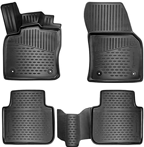 ELMASLINE 3D Gummimatten Set für VW TIGUAN 2 2016-2024 | Passt Nicht in Allspace!!! | Fußmatten mit extra hohem Rand | Zubehör