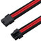 EZDIY-FAB Cavo con Manicotto PCIE 6+2 Pin,Cavi con Manicotto GPU,Prolunga per Alimentazione Elettrica-Nero e Rosso