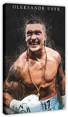 Oleksandr Usyk Poster Boxwand 5 Leinwand Wandkunst Dekor Druck Bild Gemälde für Wohnzimmer Schlafzimmer Dekoration Rahmen: 50 × 75 cm