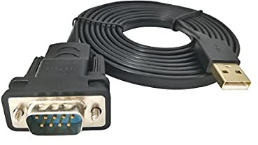 DSD TECH SH-RS232D2 Cavo da USB a seriale RS232 DB9 Chip PL2303GT integrato per Windows 8 Liunx Mac OS (Nero)