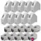 HB-DIGITAL SET: 10x Cat.8.1 Keystone Modul RJ45 + 10x Hutschienenadapter Keystone-Halterung für Hutschiene 35mm Standard | RJ35-Jack geschirmt werkzeuglose Montage Ethernet LAN Netzwerk STP LSA
