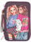Depesche 11534 TOPModel College - Gefüllte 3-Fach Federtasche in Braun und Rosa, Federmäppchen mit Buntstiften, Lineal, Schere UVM.