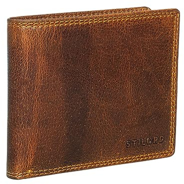 STILORD 'Samuel' Geldbörse Herren Leder Portemonnaie klein Vintage RFID Geldbeutel Herren Karten Portemonnaie Geldtasche Echtleder, Farbe:luino - braun