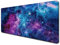 Sous-main de bureau avec base antidérapante et bords cousus, motif personnalisé pour ordinateur portable, bureau et maison, 80 x 40 cm, galaxie nébuleuse