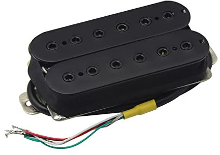 Guitare Électrique Pickup Alnico 5 Humbucker Bridge Ou Col Pickup Pour Costume Blanc Blanc Micro guitare électrique (Color : Black Bridge)