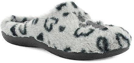 inblu Pantofole Donna Invernali Pelose Ciabatte Raggaze Peluche Leopardate Casa IB-EC0097 (Grigio,39)