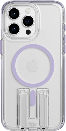 Tech21 Evo Crystal Kick case for iPhone 15 Pro Max - Compatible with MagSafe - Impact Protection Case - Lilac