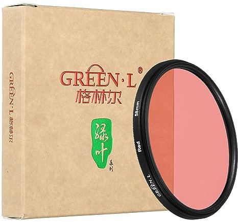 PATIKIL 58mm Red Filter, Color Filter Camera Lens Filter Color Conversion Effects Camera Screw In Filter for 58mm DSLR Camera Lens Photography Photo, Red