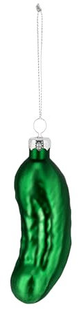 Christbaumschmuck Weihnachtsgurke - 10 cm - Weihnachtsbaum Figur Anhänger aus Glas - Weihnachtsbaumgurke Christbaumgurke Gurke für den Weihnachtsbaum Christmas Pickle