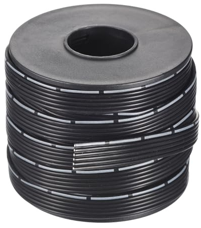 QUARKZMAN Cable de Cinta de Silicona 24AWG 6 Pines 24 Calibres 10m/32.8ft | Cable Plano Flexible, Negro de Cobre Estañado Trenzado