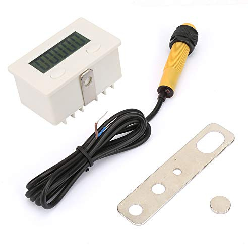 DeWin Compteur Numérique, Compteur électronique à 5 Chiffres 0-99999 Compteur électronique Numérique LCD Poinçon Compteur à Induction Magnétique Interrupteur de Proximité