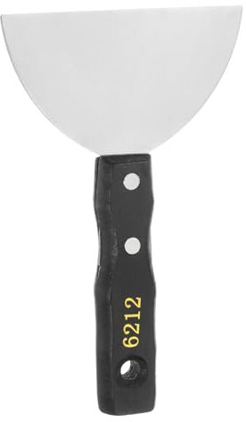 sourcing map No.6212 Painting Palette Knife Stainless Steel Flat Large Spatula Pallet Knife Metal Scraper with Wood Handle for Oil Acrylic Paint Canvas Color Mixing Spreading