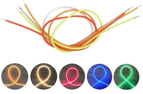 LIGHBIB 3 Stücke DC3V 300mm LED Filament Edison-birne Lampe Teile Led-lampe COB Flexible Filament Glühlampen Licht Zubehör Dioden DIY,Blau,3V 5Stk