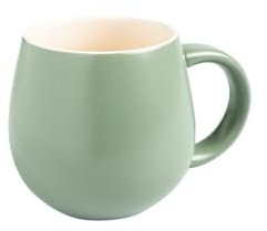 Sallys Belly Mug Kaffeetasse/Teetasse 400ml, Tasse mit Henkel- Handmade (Salbei Green)