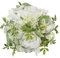 CREATIV green künstliche Rosenkugel in weiß 15cm I dekoraktiver Kleiner Rosenstrauß I künstliche Blumen Tischdeko I Deko Hochzeit I hochwertige & dekoratives Blumenbouquet I Blumenstrauß künstlich