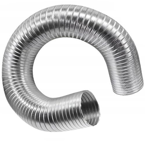 Aluflexrohr Flexrohr Lüftungsrohr Alurohr Schlauch Flexibel Lüftungsschlauch 3 Meter Abluftausgang (Aluminium, Ø 120 mm)