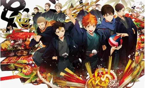 HfmQuisutron 1000 Piece Wooden Puzzle Japanese Anime Volleyball Boys Poster for Adults Educational Toys Gift De140Pz