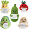 Yiqicomle 5 Stück gestrickte positive Früchte, handgefertigte süße positive Früchte, lustige Strickobst mit positiver Karte, kreative Häkelpuppe als Geschenke und Dekoration, Ananas, Gurke, Tomate