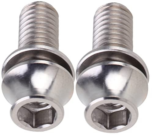 JEWEDECO Lot de 2 vis en alliage de titane M5 x 12 mm pour cadre de bouilloire pour porte-bidon de vélo standard