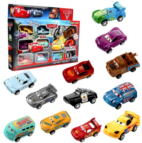 12 Pièces Enfants Jouets Véhicules, Mini Jouet Voiture, Voitures Miniatures, Cars Modèle Jouet, Petites Voitures Jouets à partir de 3 Ans,Faveurs de Fête pour Enfants