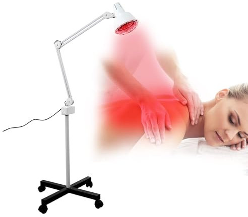 INFJMHAA 140W Infrared Heating Lamp Light Bulb, Body Relaxing Heavy Stands Cross Base Suitable for Beauty Salon, Salon Treatment