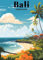 Reise Aquarell Stadt Bali Landschaft Poster Drucke Leinwand Malerei Wand Kunst Bild Für Wohnzimmer Wohnkultur A3 50X70Cm Kein Rahmen
