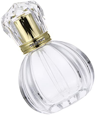 LIFKOME Botella Vacía de Vidrio 50Ml para Aceites Esenciales Rellenable y Portátil Atomizador de Spray para Viaje Diseño Elegante 1 Pieza