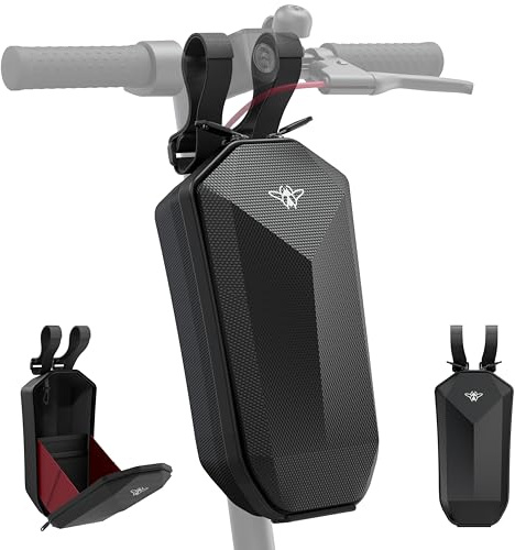 CASR Bag – Große Tasche 4L Universal für Fahrrad & Roller – Wasserdicht & stoßfest, reflektierendes Design & einfache Montage – eleganter urbaner Look – Schwarz