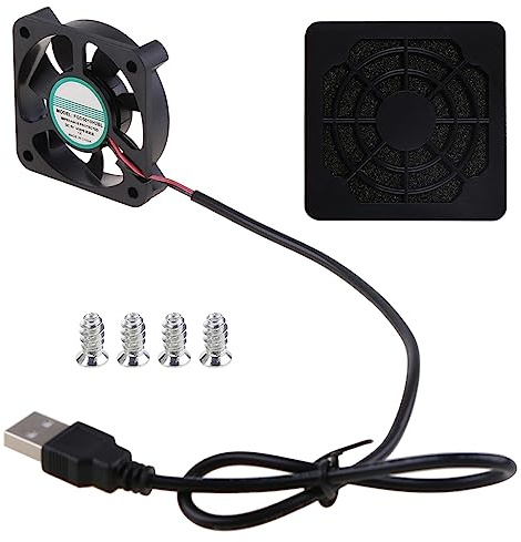Ruiogoe 1 x FGD5010H2BL 5 V 0,1 A USB-Stecker, PC-Ventilator, Kühlkörper, Abluftkühler, Ersatz mit 45 cm Kabel, 50 x 50 x 10 mm