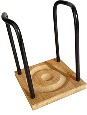 Colcolo Portabicchieri di carta da tavolo con base in legno, dispenser di bicchieri e getta per feste, sale relax, bar, uffici, Nero 1 Slot