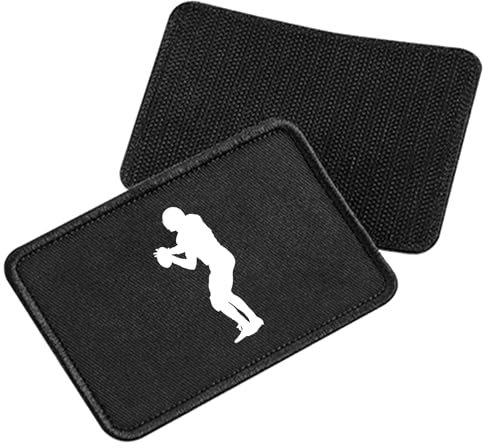 Huuraa Patch American Football Silhouette Geschenk Black American Football Präsent