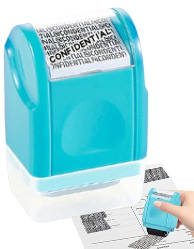 Fogukier Adressen Vernichter Roller Stempel,Adresssicherheits-Blocker - Identitätsschutz-Roller Für Bankwesen Buchhaltung Postversand Notariat Wäscherei Geschäftsalltag Zum Schutz Vor