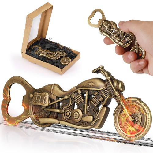 LFBEST Regalo Hombre, Abrebotellas Retro para Motocicleta, Regalos de Motocicleta, Regalos Navidad Originales para Padre Marido Novio Hermano El Ciclistas Dia del Padre Regalo San Valentin Hombre | Regalo del día del padre, regalo de jubilación, regalo de cumpleaños para él, padre, marido, abuelo, novio