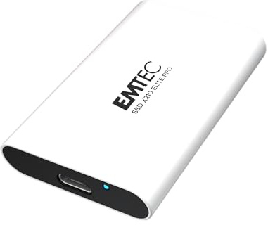 EMTEC - SSD Externe Portable X210 Pro - Aluminium - USB 3.2 Gen2x2 - Compatible PC Mac PS5 Xbox - 1TB - Léger - Câble USB-C Inclus - pour Gaming et Travail