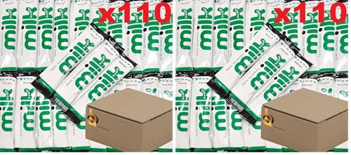 110x Semi-Skimmed UHT Milk 10ml Individually Wrapped Sticks Portions Sachets Lakeland (Pack of 2)