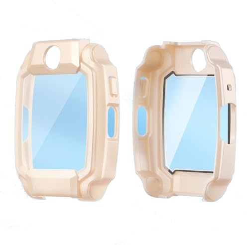 Hülle für Imoo Watch Phone Z11, Full Cover mit integriertem Displayschutz, Stoßfestes PC Gehäuse Smartwatch Case (Rosa)