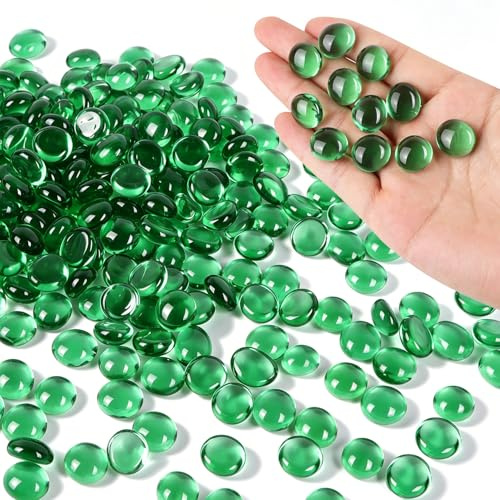 ENUTROF Glass Stones Bunte Steine Muggelsteine Glasstein Bastelsteine 500g | Glassteine Klein Kinder Glasnuggets Deko Muckelsteine Dekosteine für Aquarium Vasenfüller Hydrokultur Landschaftsbau DIY