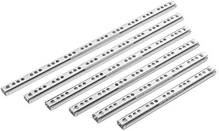 Gedotec Kugelauszug seitlich Schubladenschienen 17 mm Teleskopschiene Teilauszug für Schubladen | Länge: 214 mm | Teleskopauszug mit Tragkraft 15 kg | Auszugsschienen zum Schrauben | 10 Paar - Auszüge