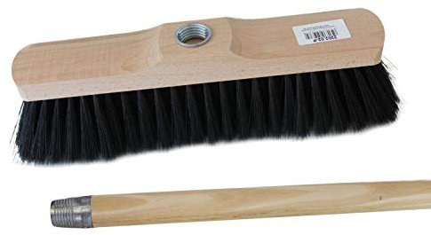 Zimmerbesen 30 cm mit Gewinde mit Stiel - 10 Stück