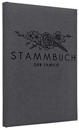 Hochzeitideal, Stammbuch der Familie Serie Boho Leinen dunkelgrau (Motiv6)