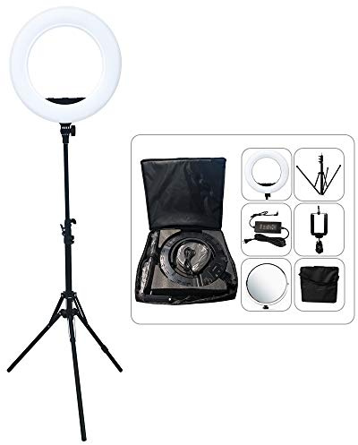 Yidoblo 18'' Dimmbare 3200K-5500 96 W Fotografische Beleuchtung Studio Video Ring Licht für Kamera Fill Light mit App/LCD Display (QS-480SII, komplettes Set)