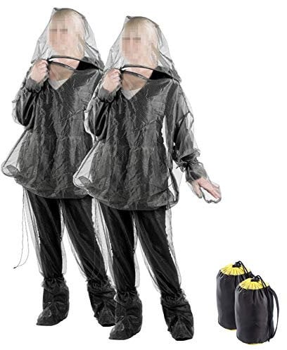 infactory Zeckenschutz: 2er-Set Anti-Zecken-Schutzanzug, Ganzkörperschutz gegen Insekten (Zeckenschutzanzug, Moskitonetz Anzug, Ganzkörper Mückenschutz)
